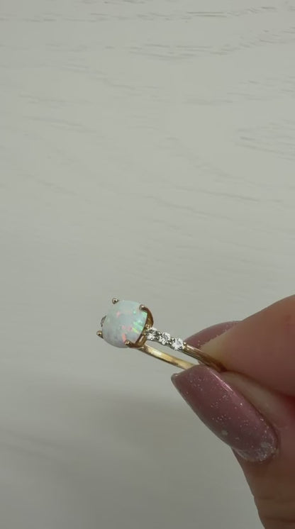 ANILLO OPALO SAFIRO