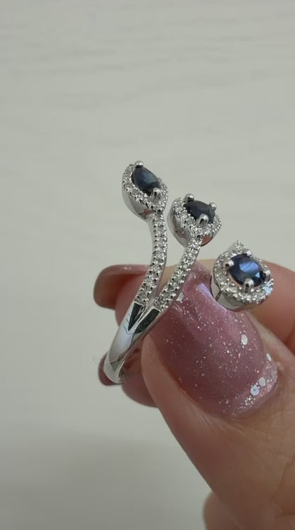 ANILLO TRIPLE ZAFIRO