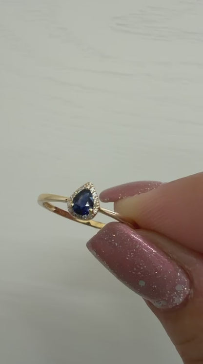 ANILLO MINI GOTA SAFIRO