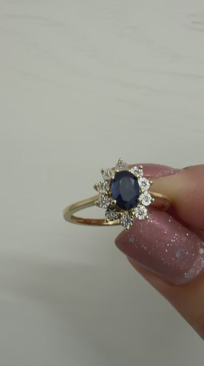 ANILLO FLOR DE ZAFIRO